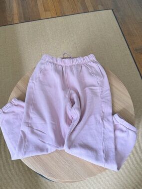lululemon Pink Fleece-Lined Sweatpants